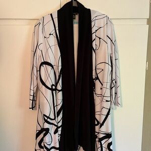 Black and White Abstract Cardigan